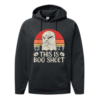 Ghost Retro Halloween Outfit, This Is Boo Sheet Performance Fleece Hoodie