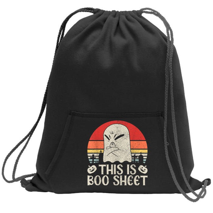 Ghost Retro Halloween Outfit, This Is Boo Sheet Sweatshirt Cinch Pack Bag