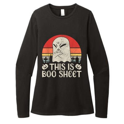 Ghost Retro Halloween Outfit, This Is Boo Sheet Womens CVC Long Sleeve Shirt