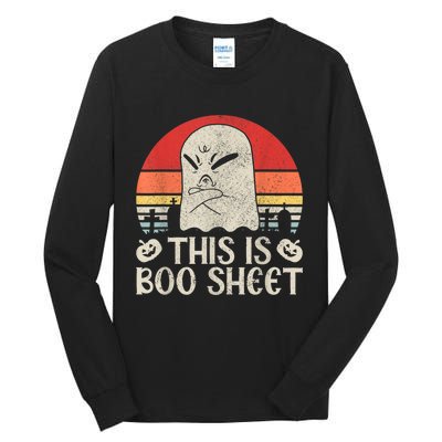 Ghost Retro Halloween Outfit, This Is Boo Sheet Tall Long Sleeve T-Shirt