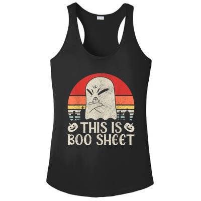 Ghost Retro Halloween Outfit, This Is Boo Sheet Ladies PosiCharge Competitor Racerback Tank