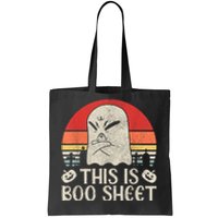 Ghost Retro Halloween Outfit, This Is Boo Sheet Tote Bag