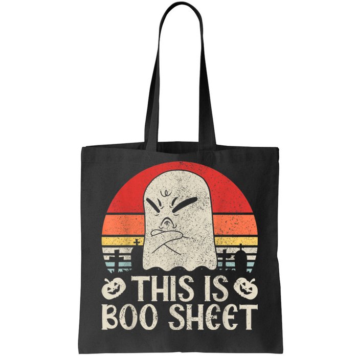 Ghost Retro Halloween Outfit, This Is Boo Sheet Tote Bag