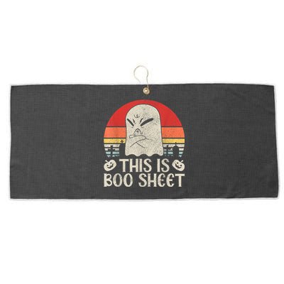 Ghost Retro Halloween Outfit, This Is Boo Sheet Large Microfiber Waffle Golf Towel