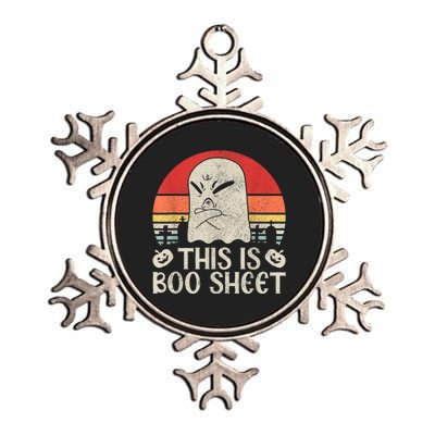 Ghost Retro Halloween Outfit, This Is Boo Sheet Metallic Star Ornament