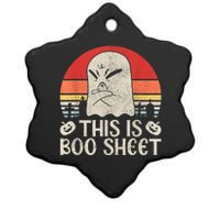 Ghost Retro Halloween Outfit, This Is Boo Sheet Ceramic Star Ornament