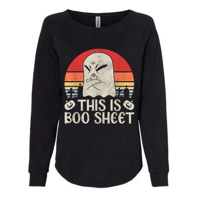 Ghost Retro Halloween Outfit, This Is Boo Sheet Womens California Wash Sweatshirt