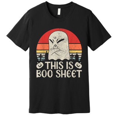 Ghost Retro Halloween Outfit, This Is Boo Sheet Premium T-Shirt