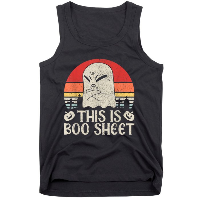 Ghost Retro Halloween Outfit, This Is Boo Sheet Tank Top