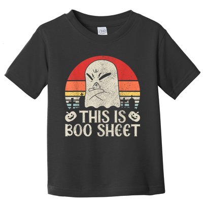 Ghost Retro Halloween Outfit, This Is Boo Sheet Toddler T-Shirt