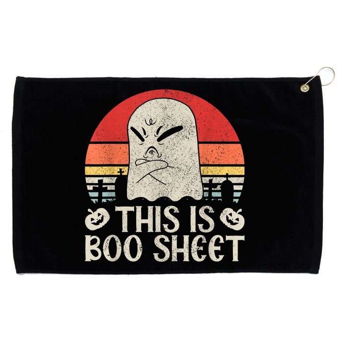 Ghost Retro Halloween Outfit, This Is Boo Sheet Grommeted Golf Towel