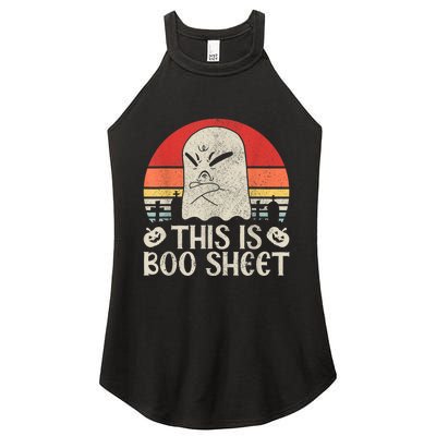 Ghost Retro Halloween Outfit, This Is Boo Sheet Women's Perfect Tri Rocker Tank