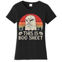 Ghost Retro Halloween Outfit, This Is Boo Sheet Women's T-Shirt