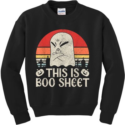 Ghost Retro Halloween Outfit, This Is Boo Sheet Kids Sweatshirt