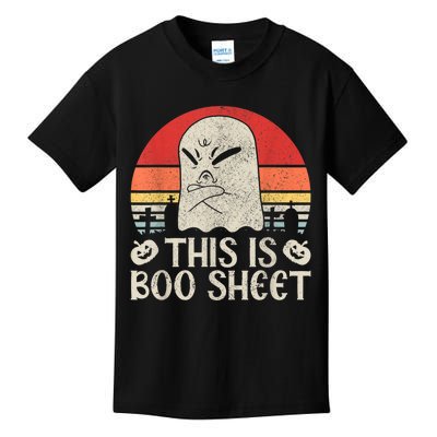 Ghost Retro Halloween Outfit, This Is Boo Sheet Kids T-Shirt