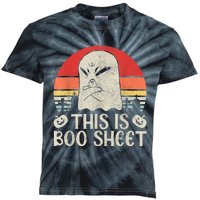 Ghost Retro Halloween Outfit, This Is Boo Sheet Kids Tie-Dye T-Shirt