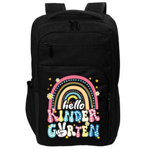 Groovy Rainbow Hello Kindergarten First Day Teacher Impact Tech Backpack