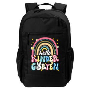 Groovy Rainbow Hello Kindergarten First Day Teacher Daily Commute Backpack