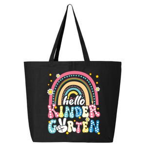 Groovy Rainbow Hello Kindergarten First Day Teacher 25L Jumbo Tote