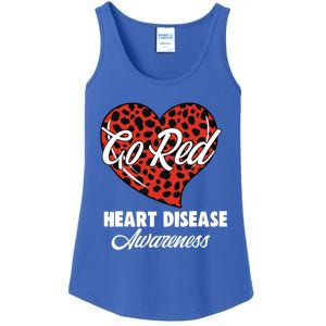 Go Red Heart Disease Awareness Month Leopard Gift Ladies Essential Tank