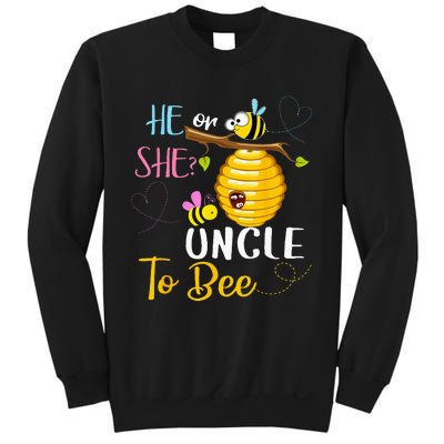 Gender Reveal He Or She Uncle To Bee Mothers Day Sweatshirt