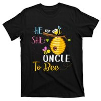 Gender Reveal He Or She Uncle To Bee Mothers Day T-Shirt