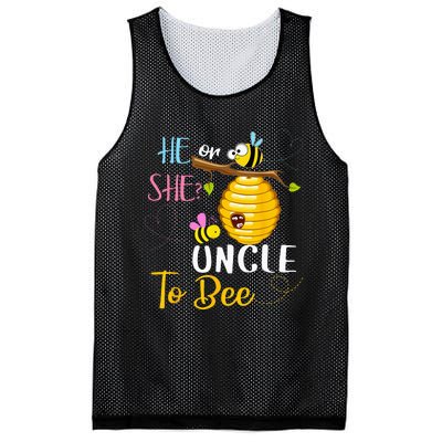 Gender Reveal He Or She Uncle To Bee Mothers Day Mesh Reversible Basketball Jersey Tank