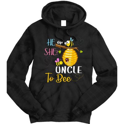 Gender Reveal He Or She Uncle To Bee Mothers Day Tie Dye Hoodie