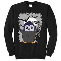 Grim Reaper Halloween Spooky Penguin Halloween Penguin Sweatshirt