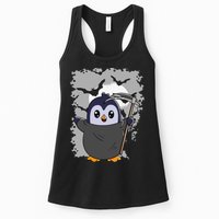 Grim Reaper Halloween Spooky Penguin Halloween Penguin Womens Tank Top