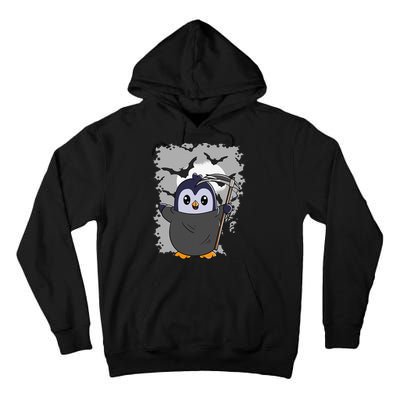 Grim Reaper Halloween Spooky Penguin Halloween Penguin Tall Hoodie