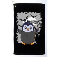 Grim Reaper Halloween Spooky Penguin Halloween Penguin Golf Towel