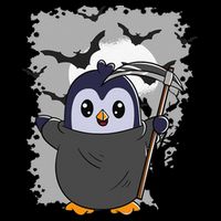 Grim Reaper Halloween Spooky Penguin Halloween Penguin Visor