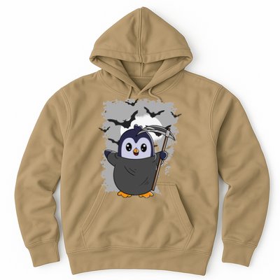 Grim Reaper Halloween Spooky Penguin Halloween Penguin Hoodie
