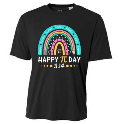 Gift Rainbow Happy Pi Day Mathematic Math Teacher Cooling Performance Crew T-Shirt