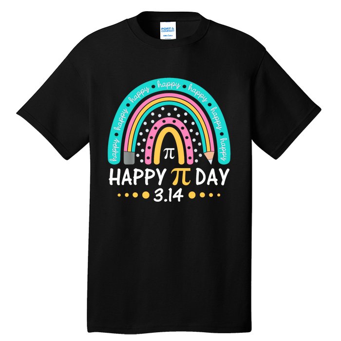 Gift Rainbow Happy Pi Day Mathematic Math Teacher Tall T-Shirt