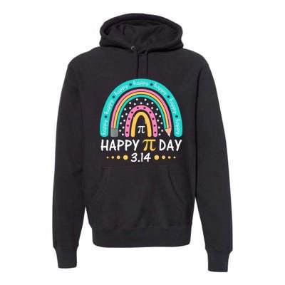 Gift Rainbow Happy Pi Day Mathematic Math Teacher Premium Hoodie