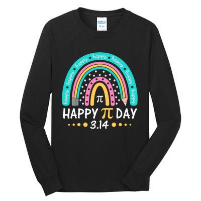 Gift Rainbow Happy Pi Day Mathematic Math Teacher Tall Long Sleeve T-Shirt