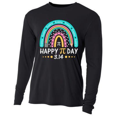 Gift Rainbow Happy Pi Day Mathematic Math Teacher Cooling Performance Long Sleeve Crew