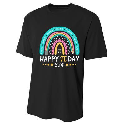 Gift Rainbow Happy Pi Day Mathematic Math Teacher Performance Sprint T-Shirt