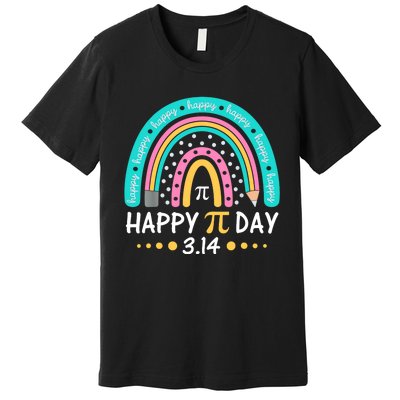 Gift Rainbow Happy Pi Day Mathematic Math Teacher Premium T-Shirt