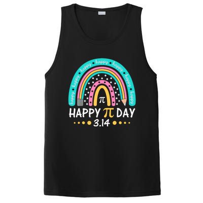 Gift Rainbow Happy Pi Day Mathematic Math Teacher PosiCharge Competitor Tank