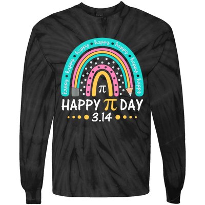 Gift Rainbow Happy Pi Day Mathematic Math Teacher Tie-Dye Long Sleeve Shirt