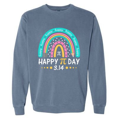 Gift Rainbow Happy Pi Day Mathematic Math Teacher Garment-Dyed Sweatshirt