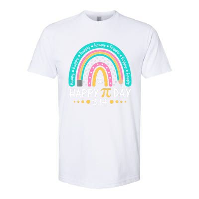 Gift Rainbow Happy Pi Day Mathematic Math Teacher Softstyle CVC T-Shirt