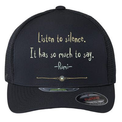 Great Rumi Inspirational Silence Quotes Flexfit Unipanel Trucker Cap