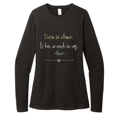 Great Rumi Inspirational Silence Quotes Womens CVC Long Sleeve Shirt