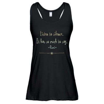 Great Rumi Inspirational Silence Quotes Ladies Essential Flowy Tank