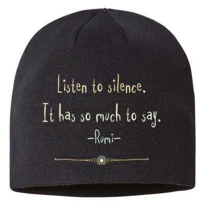 Great Rumi Inspirational Silence Quotes Sustainable Beanie