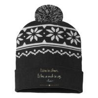 Great Rumi Inspirational Silence Quotes USA-Made Snowflake Beanie